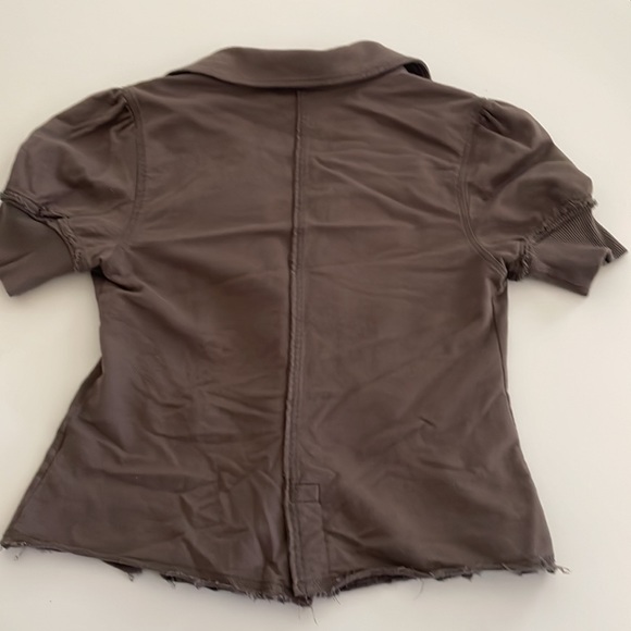 Mossimo Shacket- dark Taupe-Brown Short sleeves Half button Front pocket- Latge - Picture 4 of 10